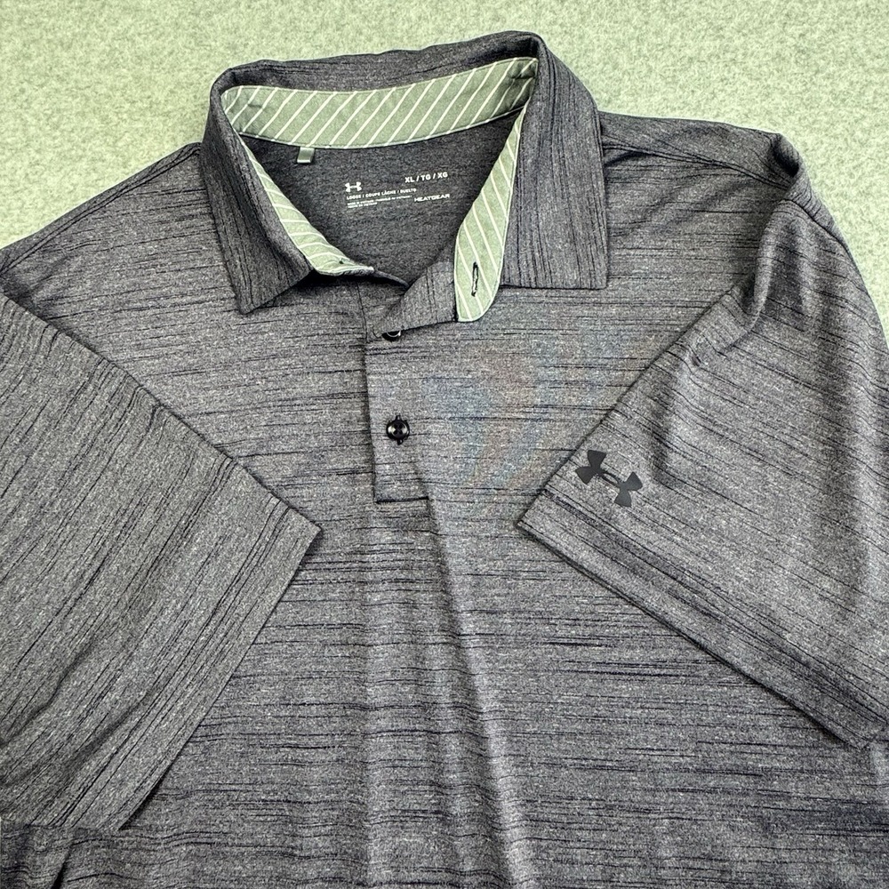 Under Armour HeatGear Golf Performanceโ Polo Shirt Mens XL Purple Stretch Casual